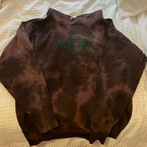 Brown tie dye BOYSLIE oversized hoodie